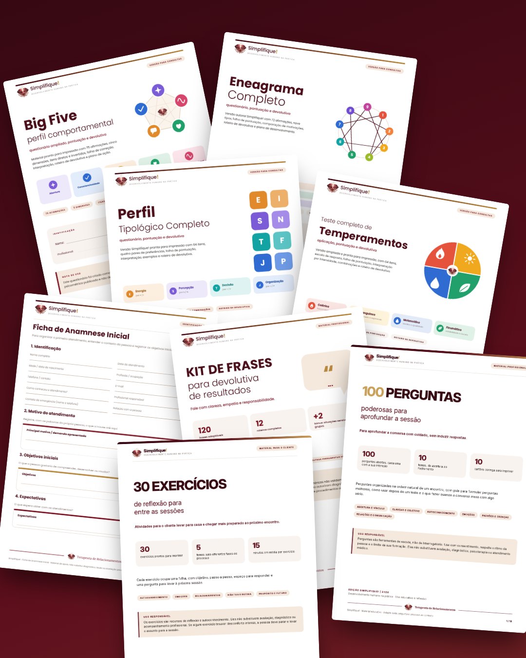 Páginas do kit Simplifique, mais de 100 ferramentas